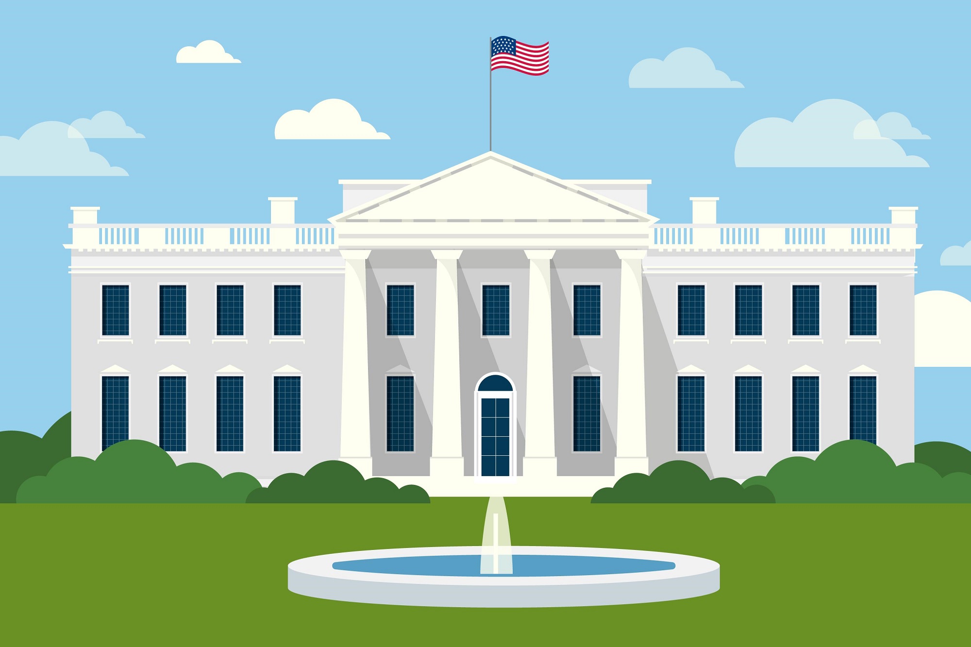 illustration of the white house